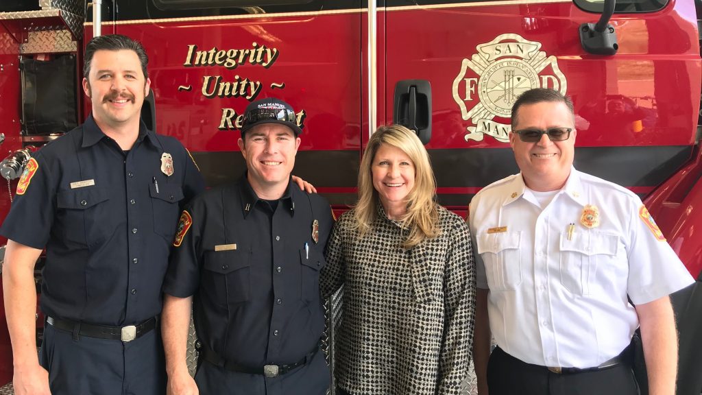 Supervisor Rutherford with Fire Department