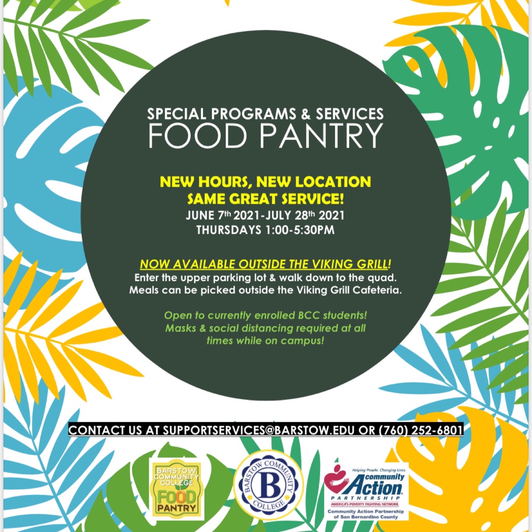 Free Food PantryBarstow Community College Dawn Rowe Third District