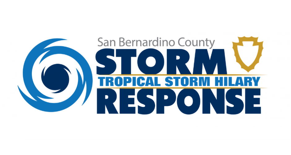 San Bernardino County's Tropical Storm Hilary Storm Response logo
