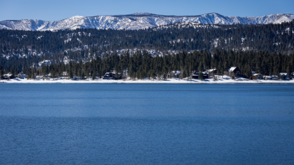 A scenic view of Big Bear Lake.