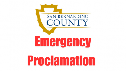 San Bernardino County Emergency Proclamation